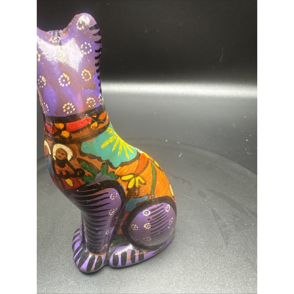 Vintage Talavera Cat hand‎ crafted pottery art figurine - Picture 3 of 11